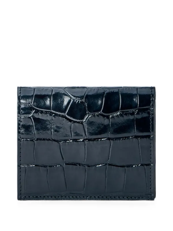 Vivienne Westwood croc-embossed Orb Bifold Wallet | Black | FARFETCH