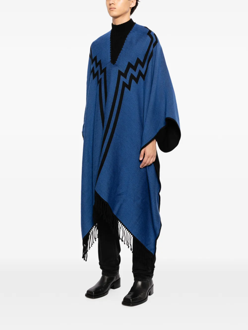 COUNTY OF MILAN Cape met franje Blauw