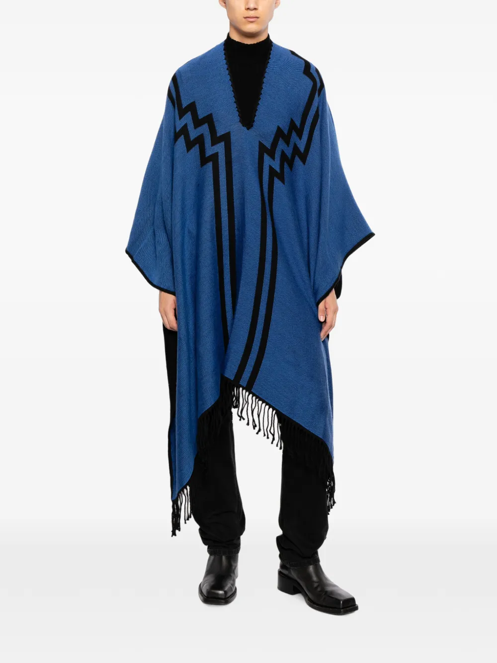COUNTY OF MILAN Cape met franje Blauw