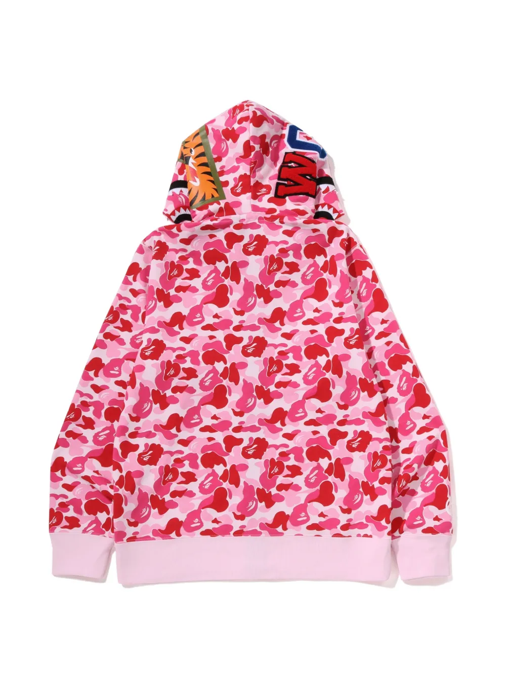 A BATHING APE full-zip camouflage-print hoodie Roze