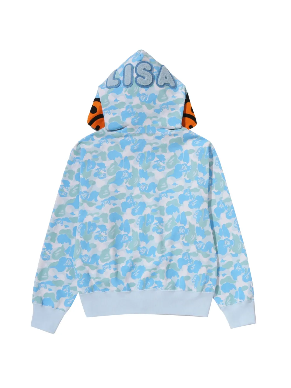 A BATHING APE Hoodie met camouflageprint en rits Blauw