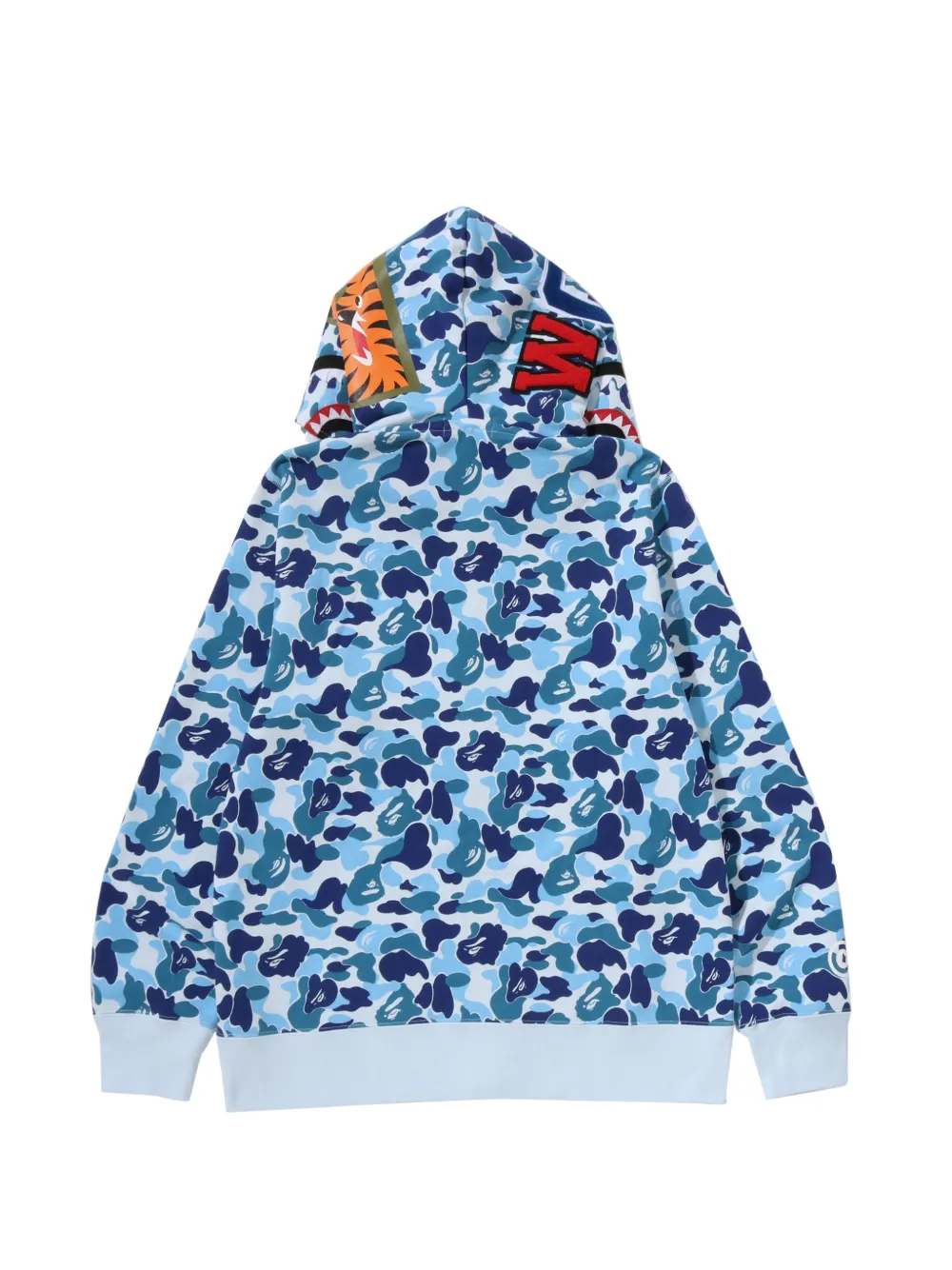 A BATHING APE full-zip camouflage-print hoodie Blauw