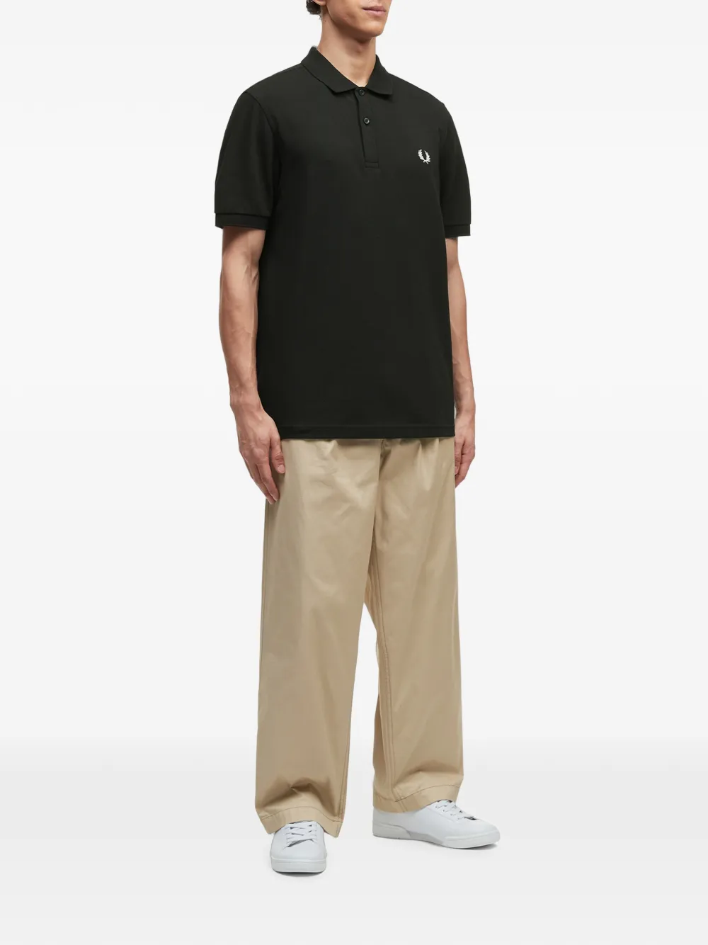 Fred Perry Poloshirt met borduurwerk Groen