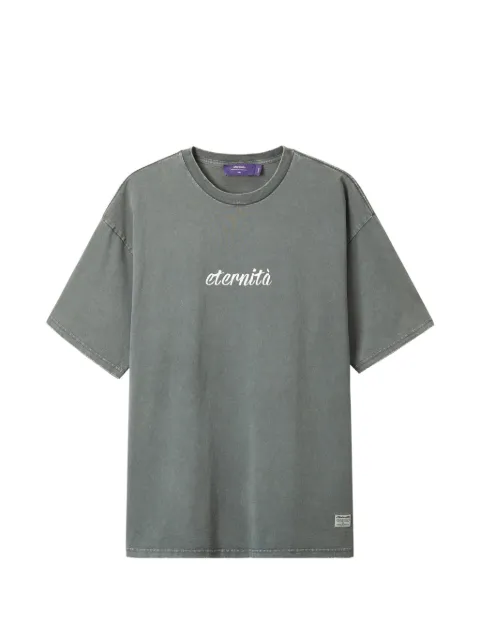 aftermaths slogan-print cotton T-shirt
