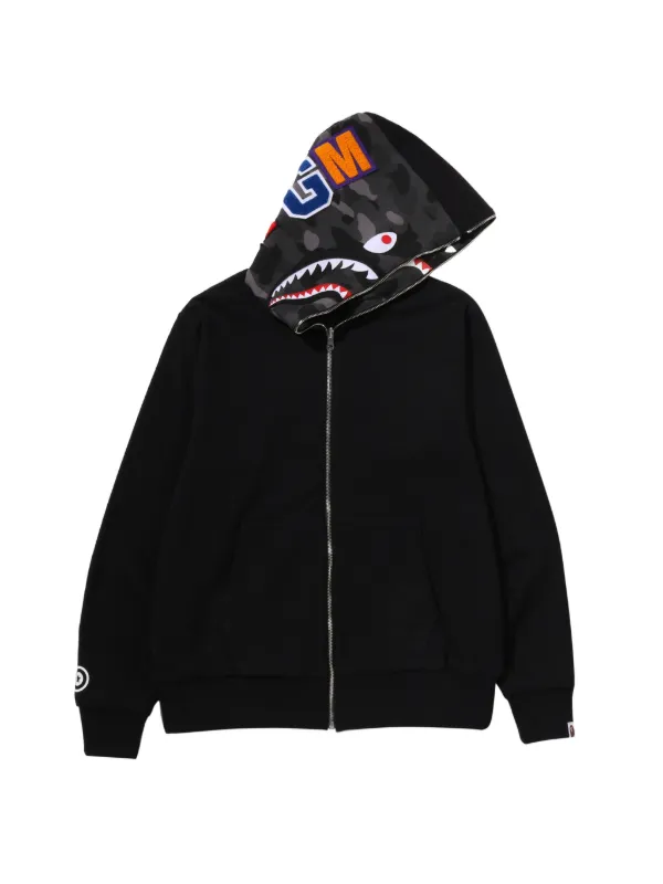 A BATHING APE シャークパーカー SEPARATE 2XL A BATHING APE® Shark full-zip Reversible Hoodie | Black | FARFETCH