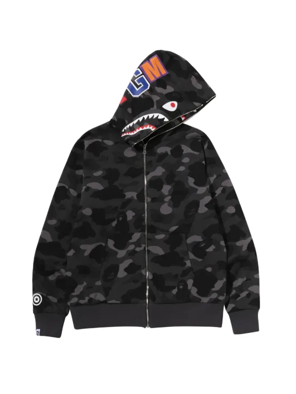 A BATHING APE® Shark full-zip Reversible Hoodie | Black | FARFETCH