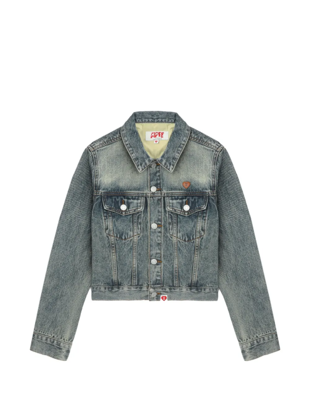 APEE™ by *A BATHING APE® Giacca denim goffrata - Blu