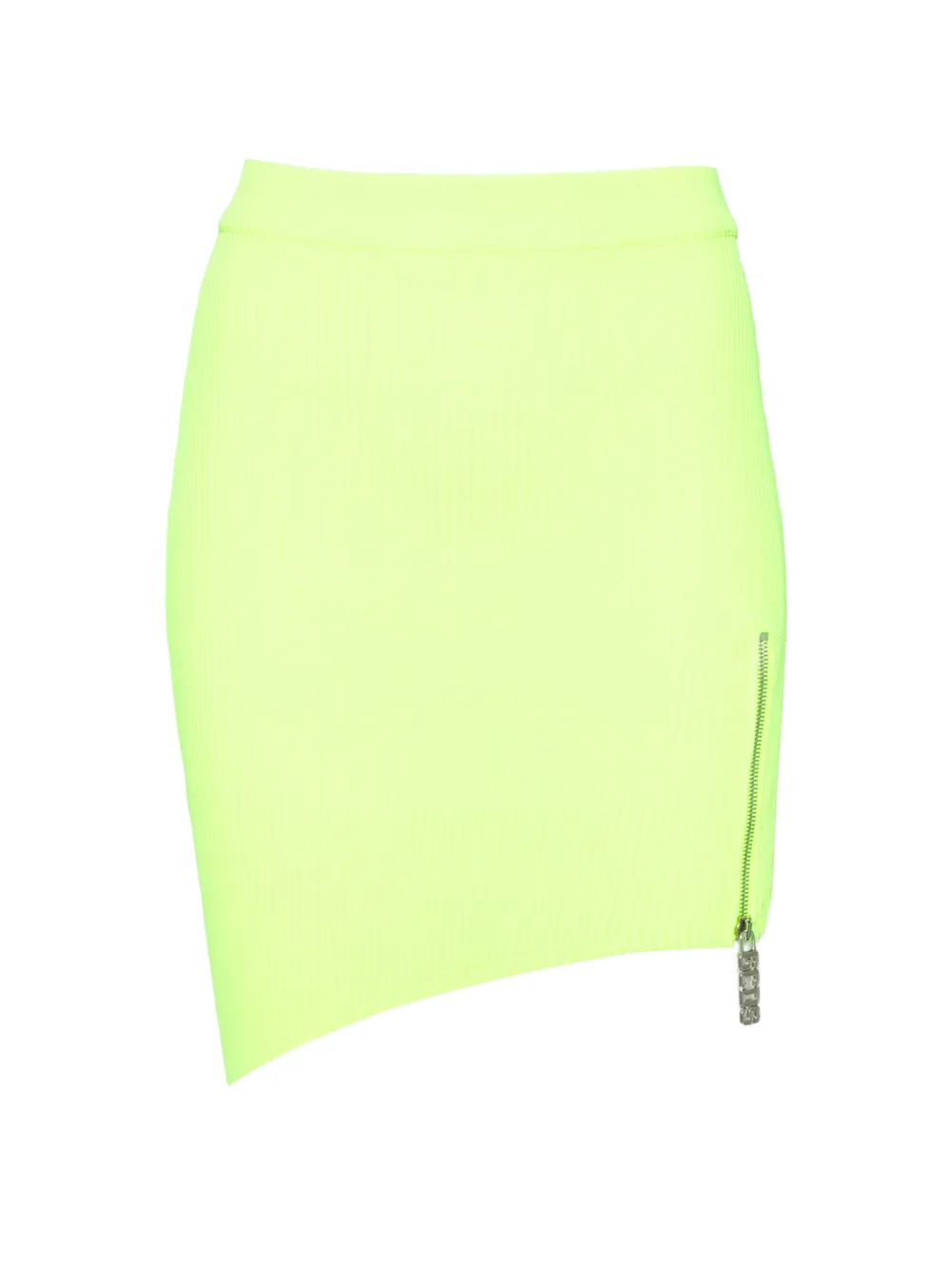 GCDS asymmetric knitted skirt - Giallo