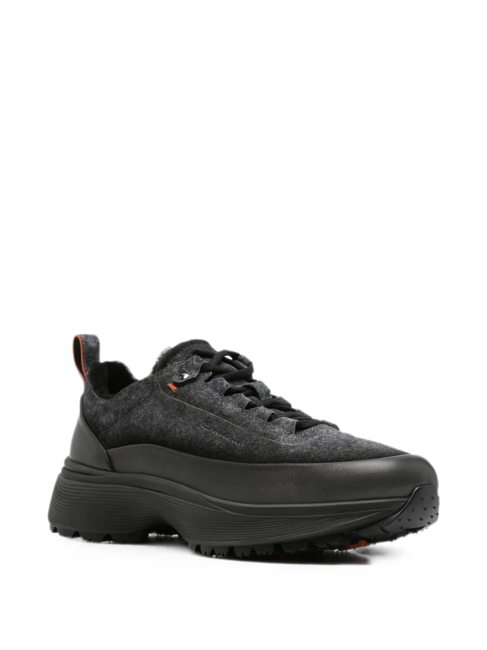 Santoni Bounce panelled sneakers Grijs