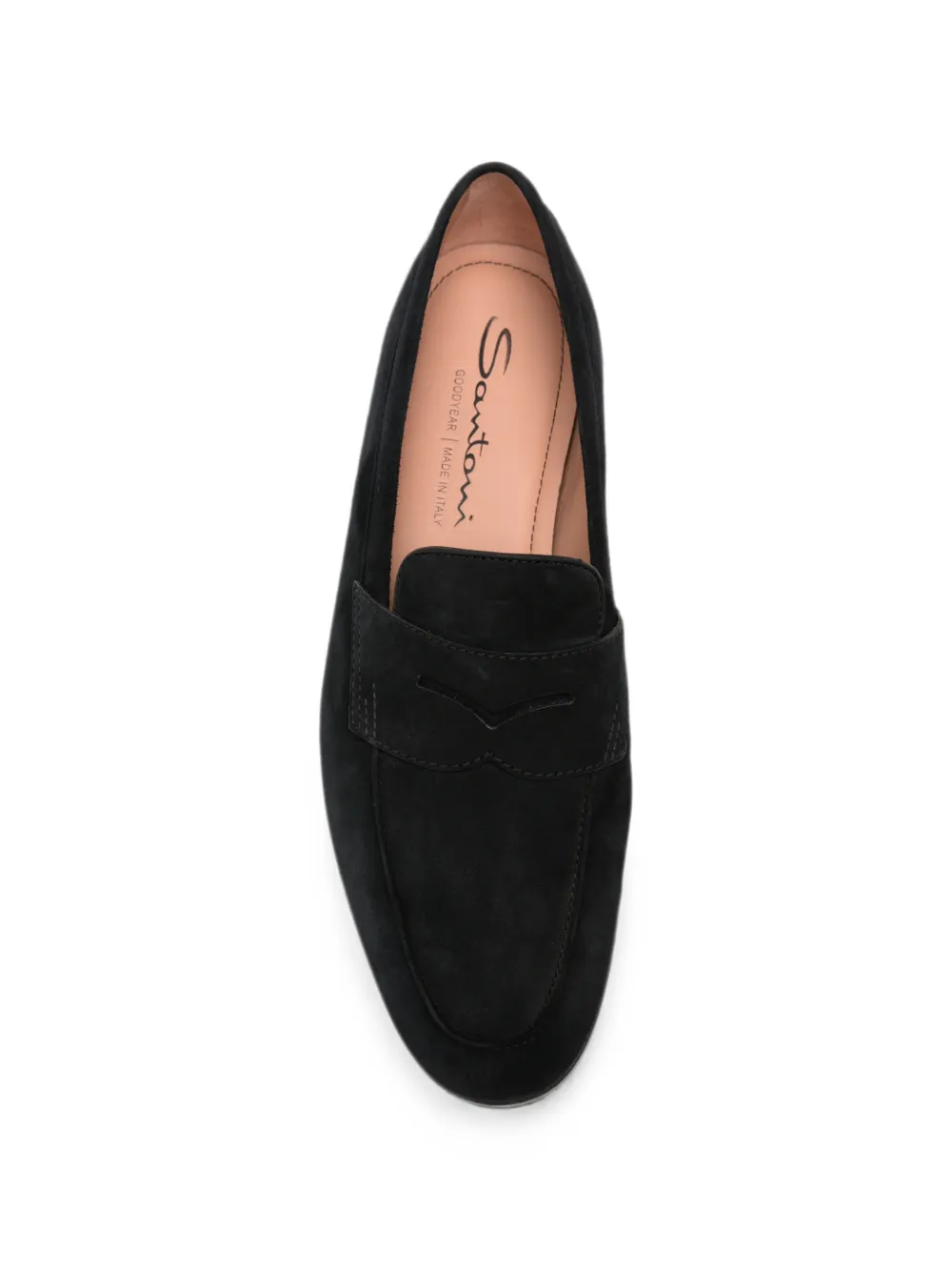 Santoni Carla suede loafers Zwart