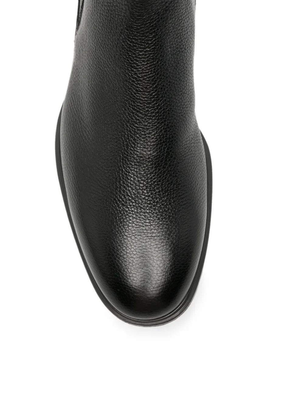Santoni Easy grained leather Chelsea boots Zwart