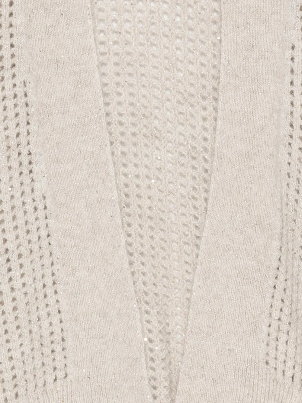 Peserico Opengebreid vest verfraaid met pailletten Beige