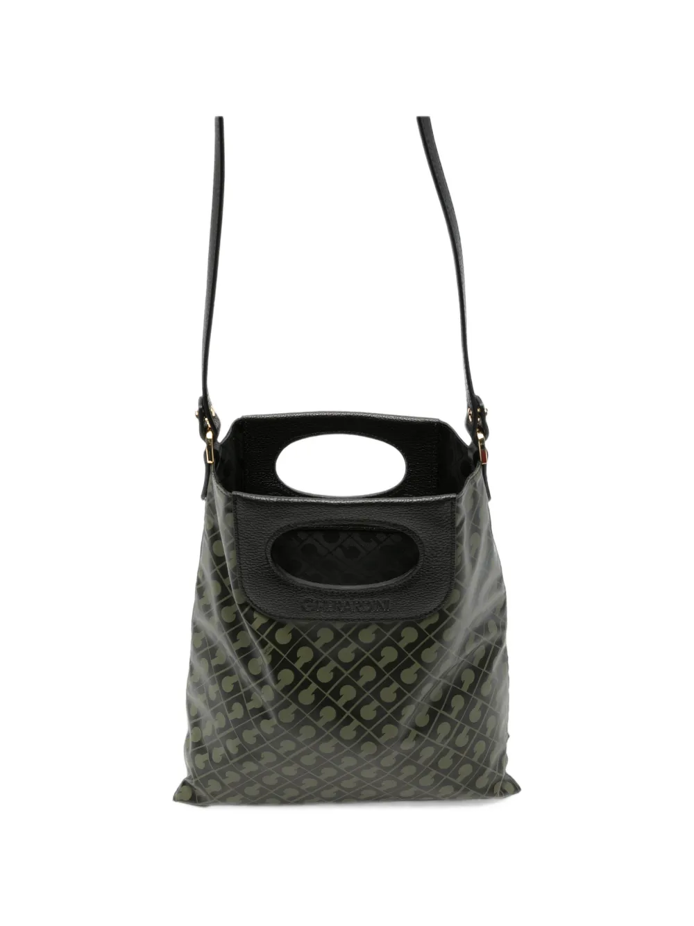 Gherardini Shopper met monogramprint Groen