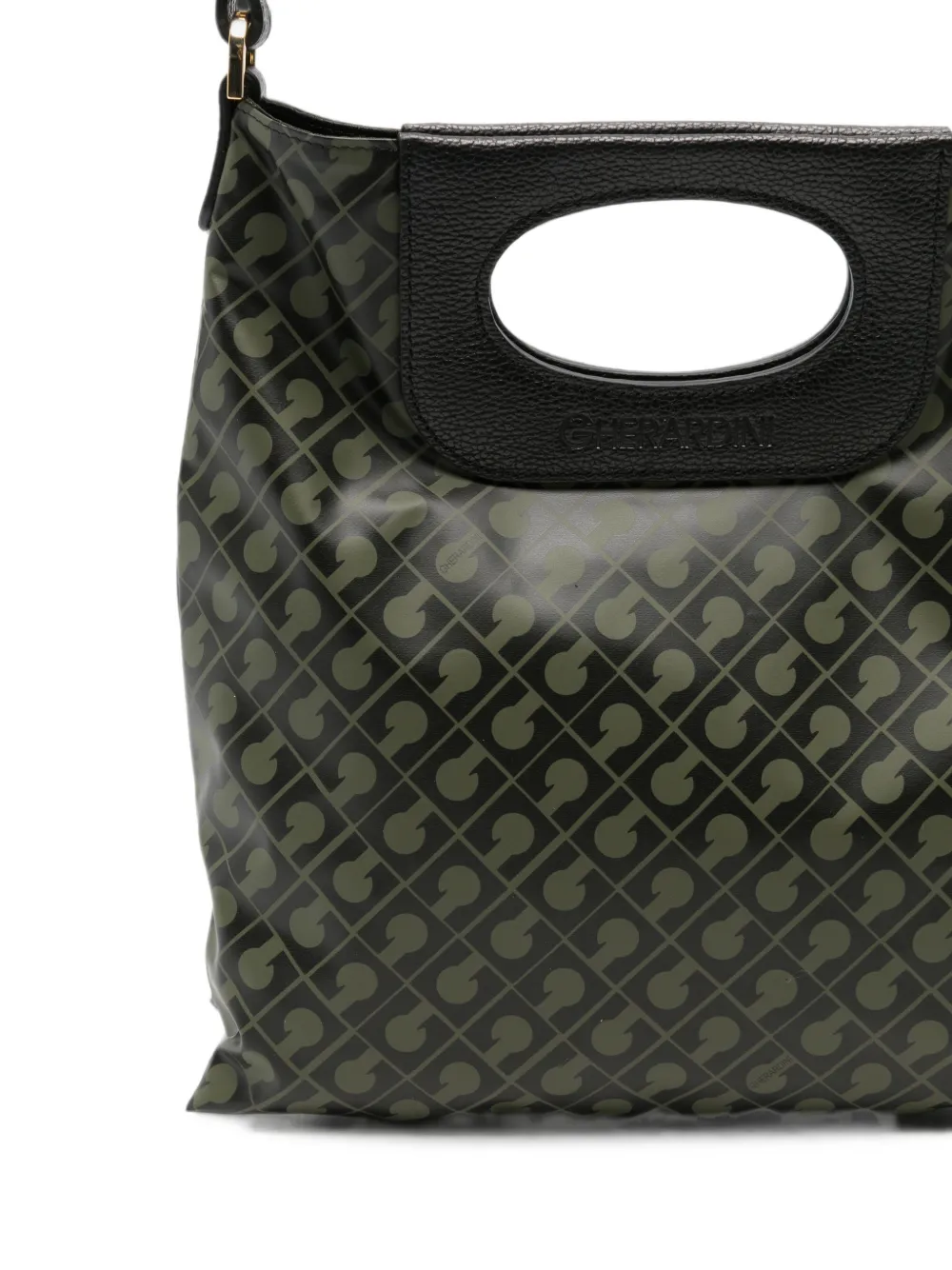 Gherardini Shopper met monogramprint Groen