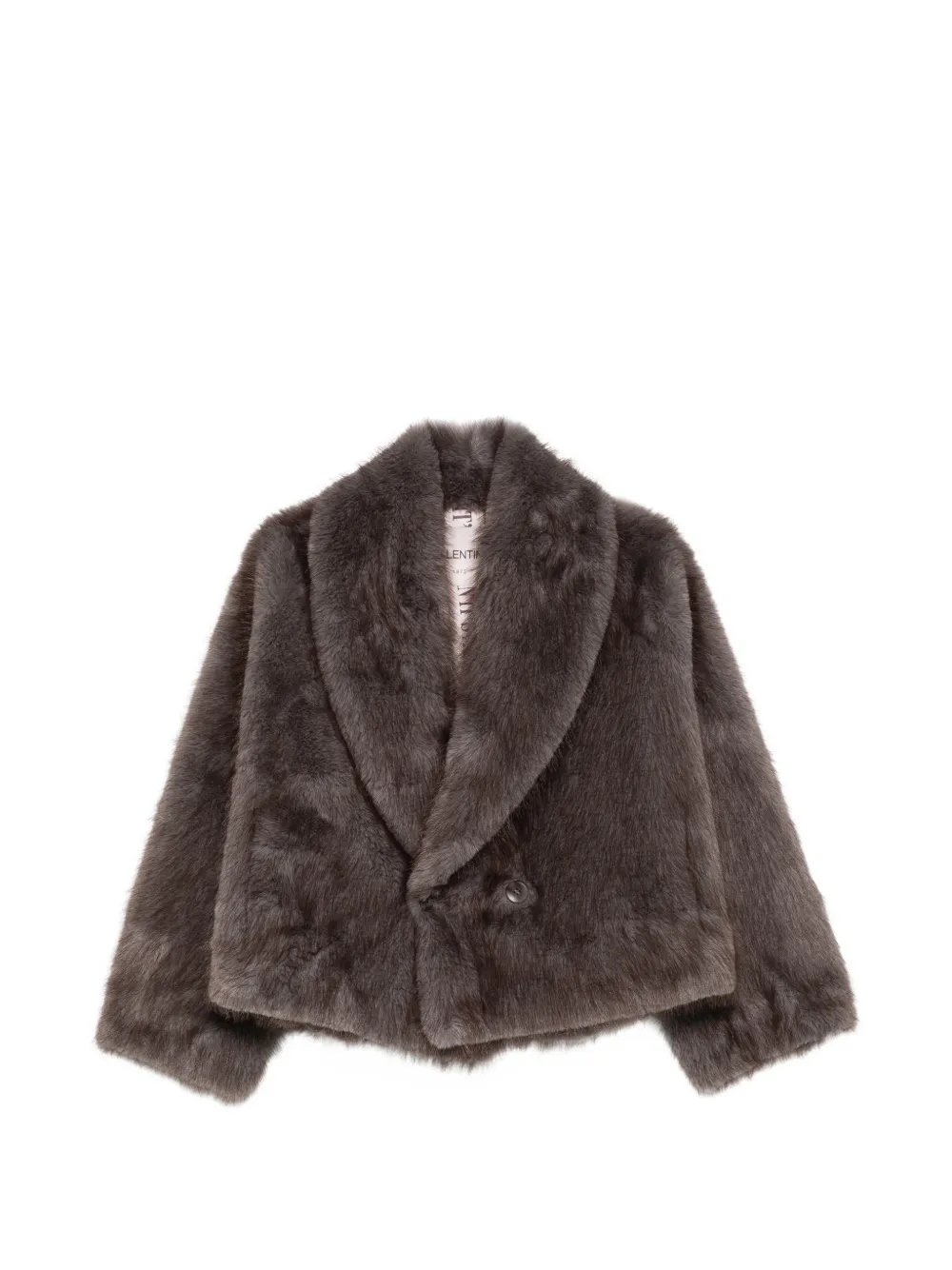 VALENTINI 1972 faux-fur double-breasted coat