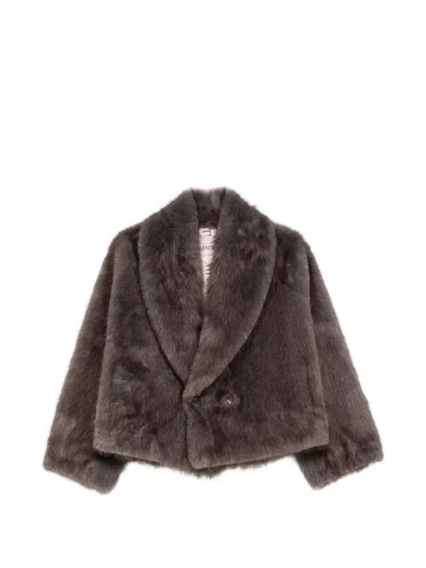 VALENTINI 1972 faux-fur double-breasted coat