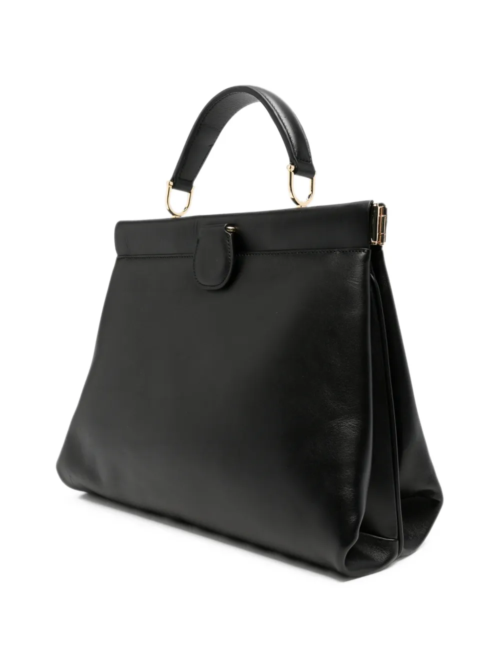 Gherardini logo-plaque leather tote bag Zwart