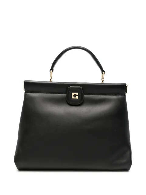 Gherardini logo-plaque leather tote bag