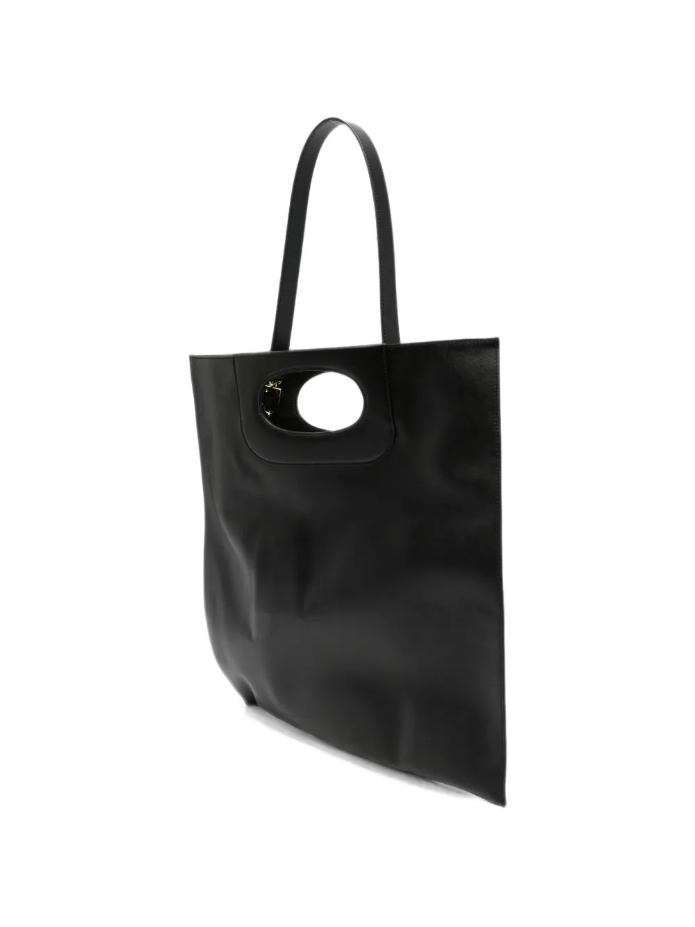 Gherardini Piattina leren shopper Zwart