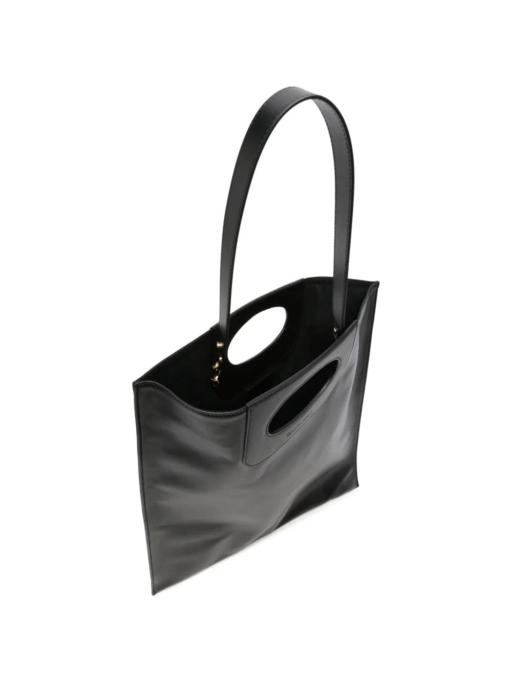 Gherardini Piattina leren shopper Zwart