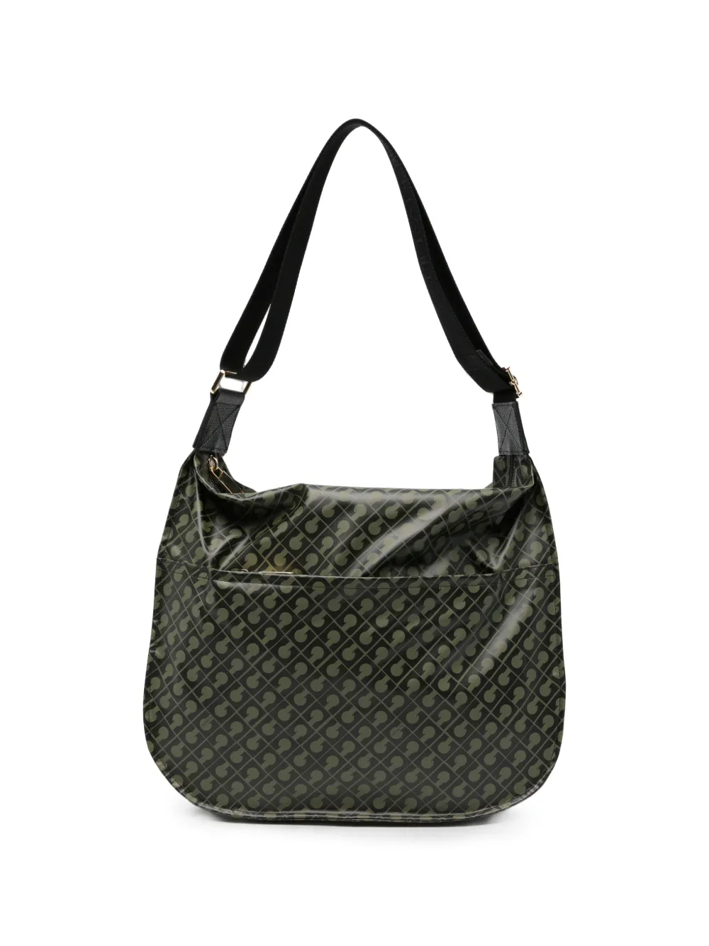 Gherardini monogram-print shoulder bag - Verde