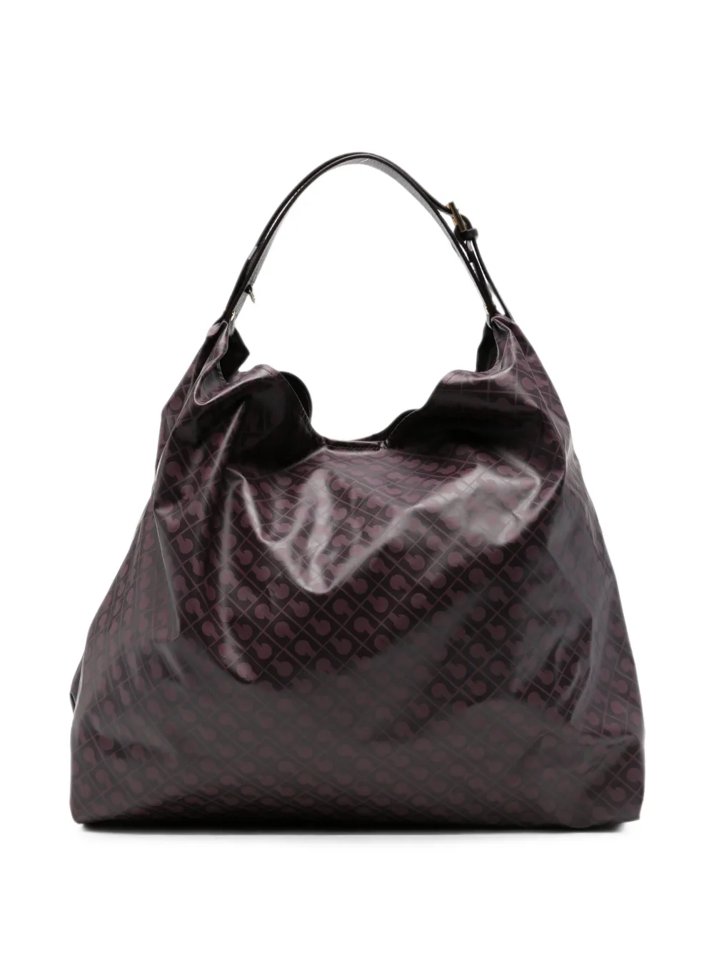 Gherardini monogram-print shoulder bag - Marrone