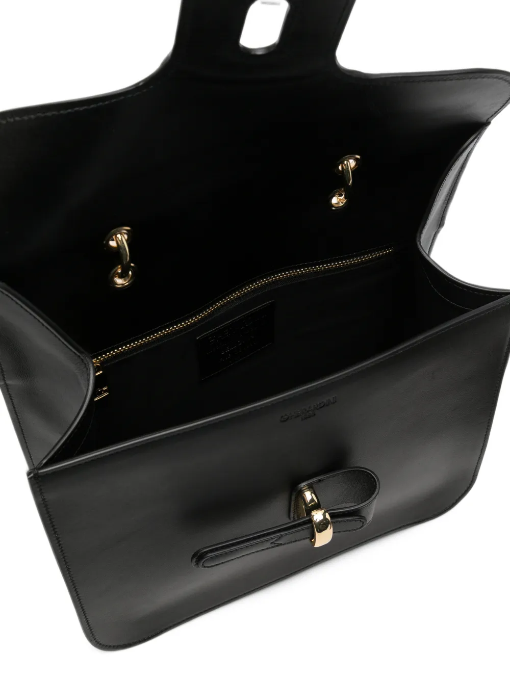 Gherardini Bellona leather tote bag Zwart