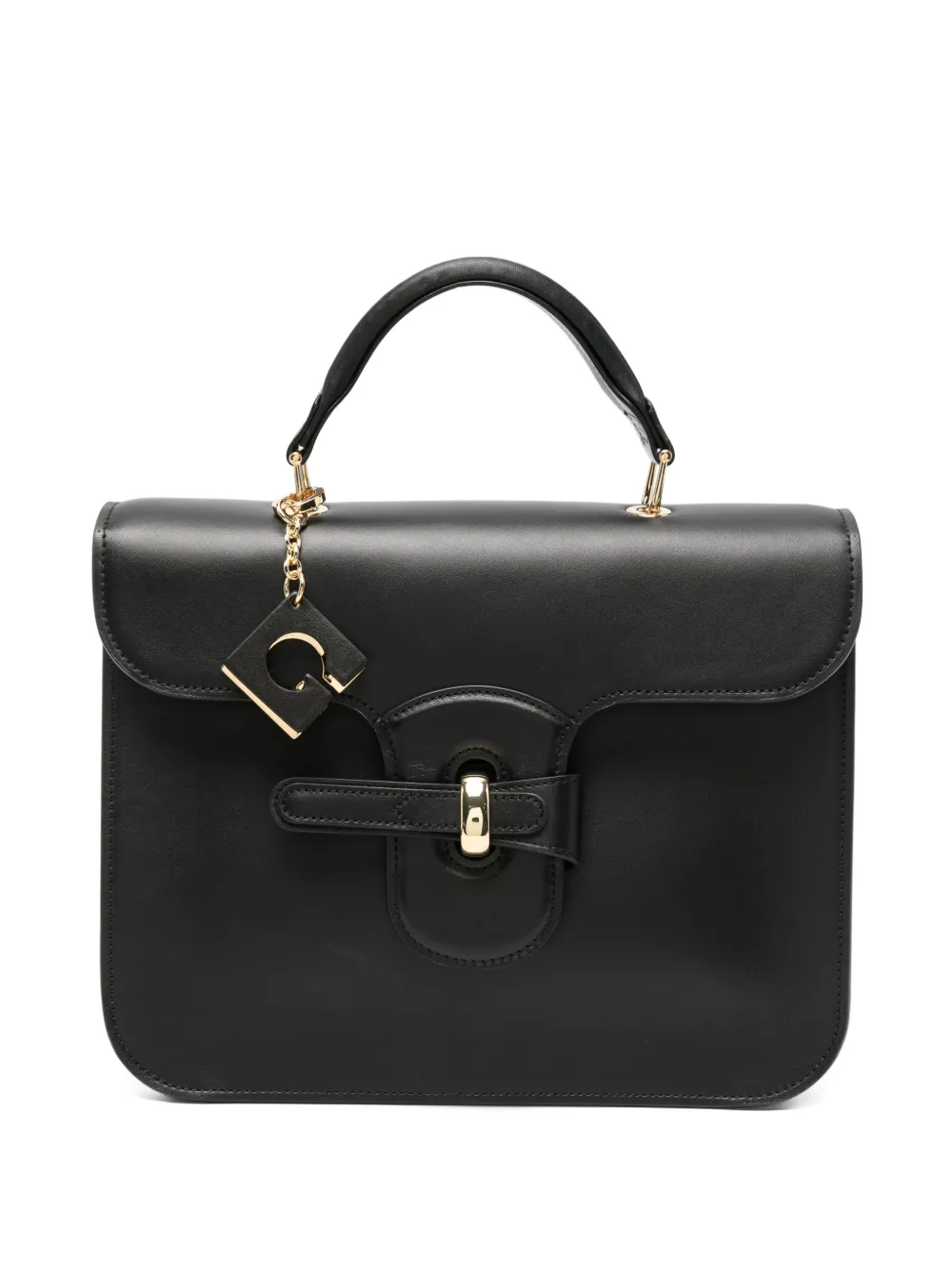 Gherardini Bellona leather tote bag Zwart