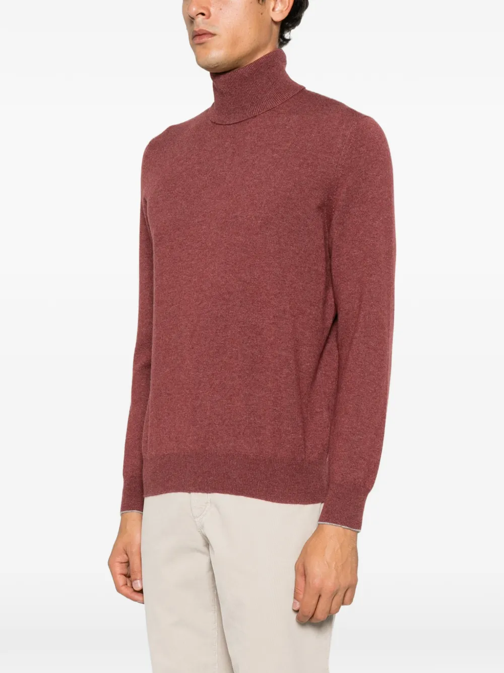Brunello Cucinelli Kasjmier coltrui Rood