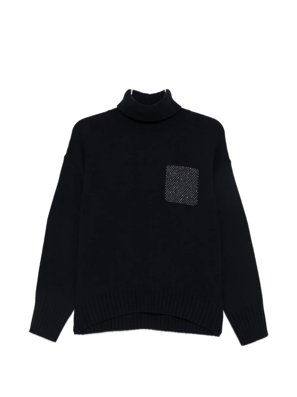 Peserico embellished roll-neck jumper - Blau