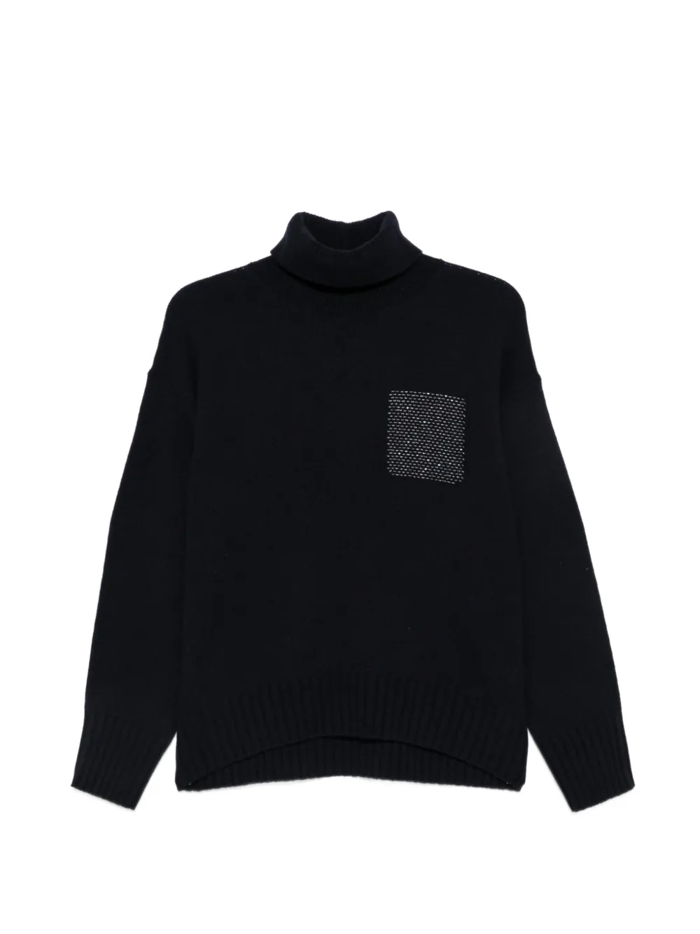 Peserico embellished roll-neck jumper - Blu