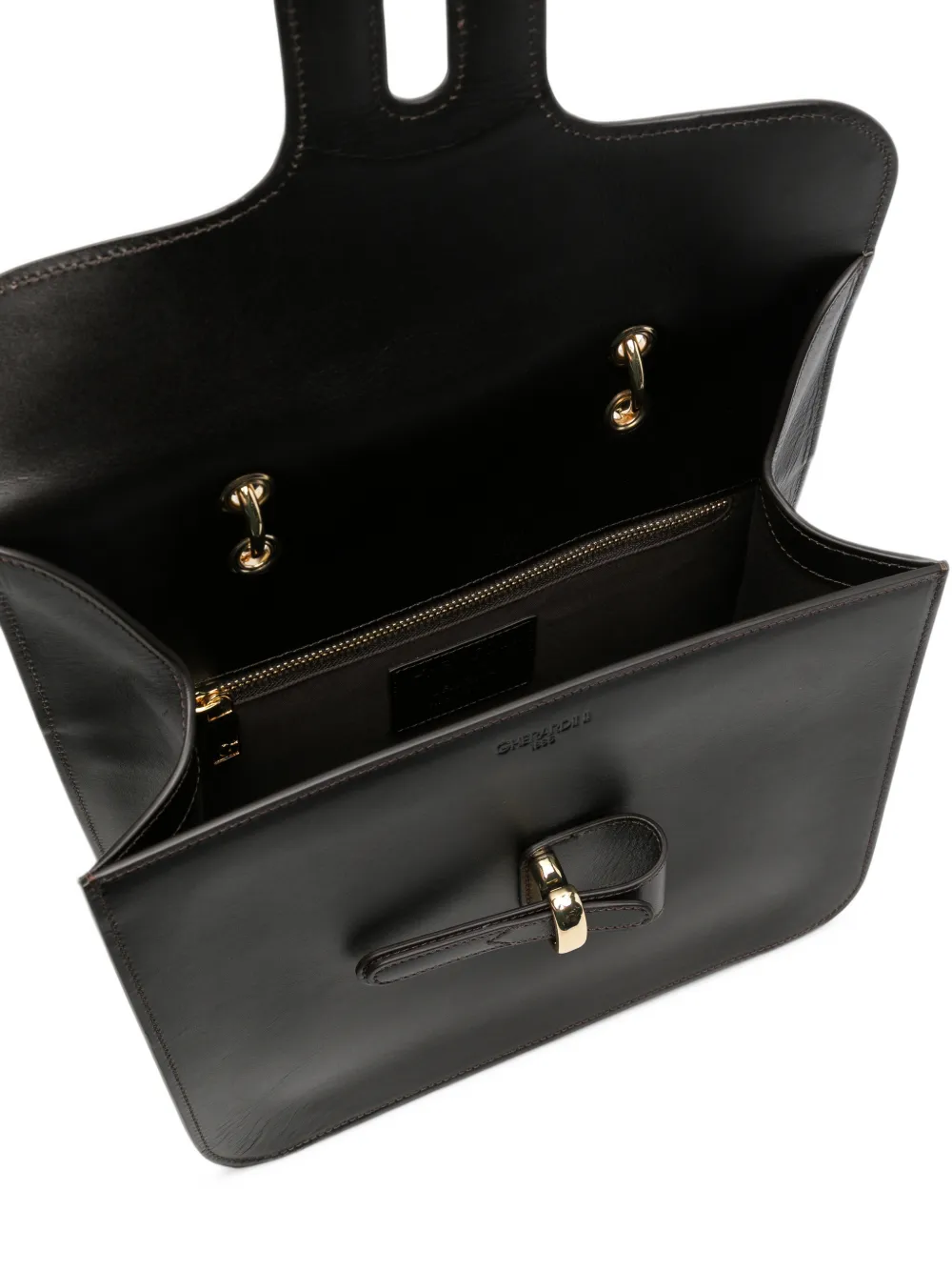 Gherardini Bellona leather tote bag Bruin