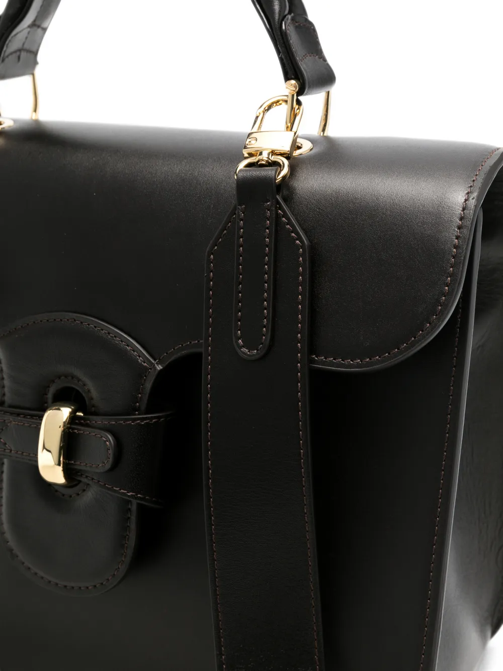Gherardini Bellona leather tote bag Bruin