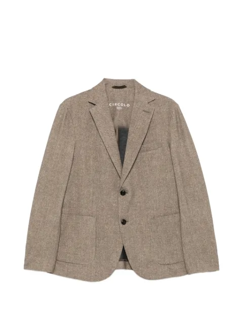 Circolo 1901 herringbone-pattern single-breasted blazer