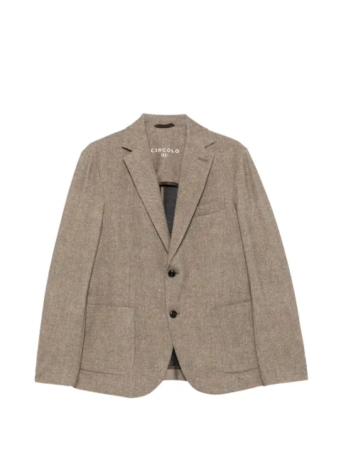 Circolo 1901 herringbone-pattern single-breasted blazer