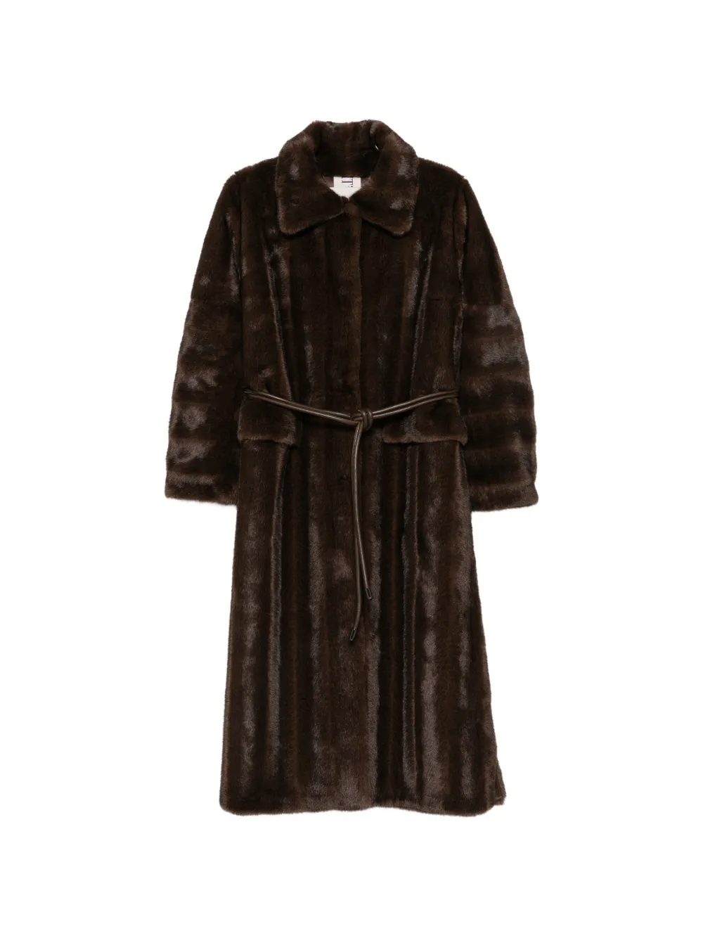 VALENTINI 1972 faux-fur belted coat