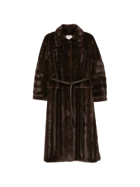 VALENTINI 1972 faux-fur belted coat