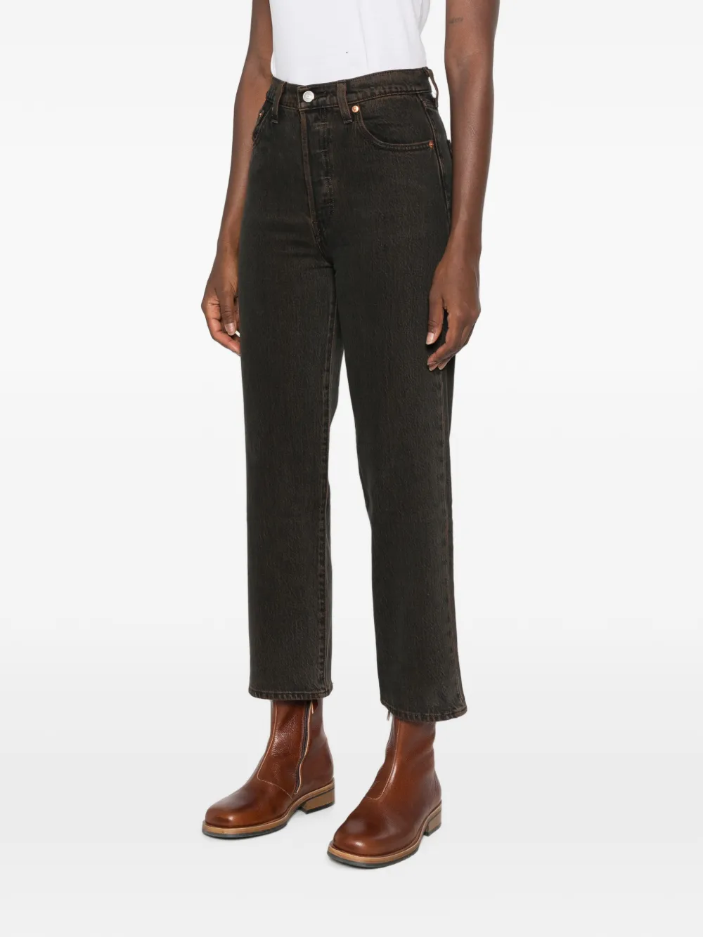 Levi's Jeans met logopatch en riemlus Blauw