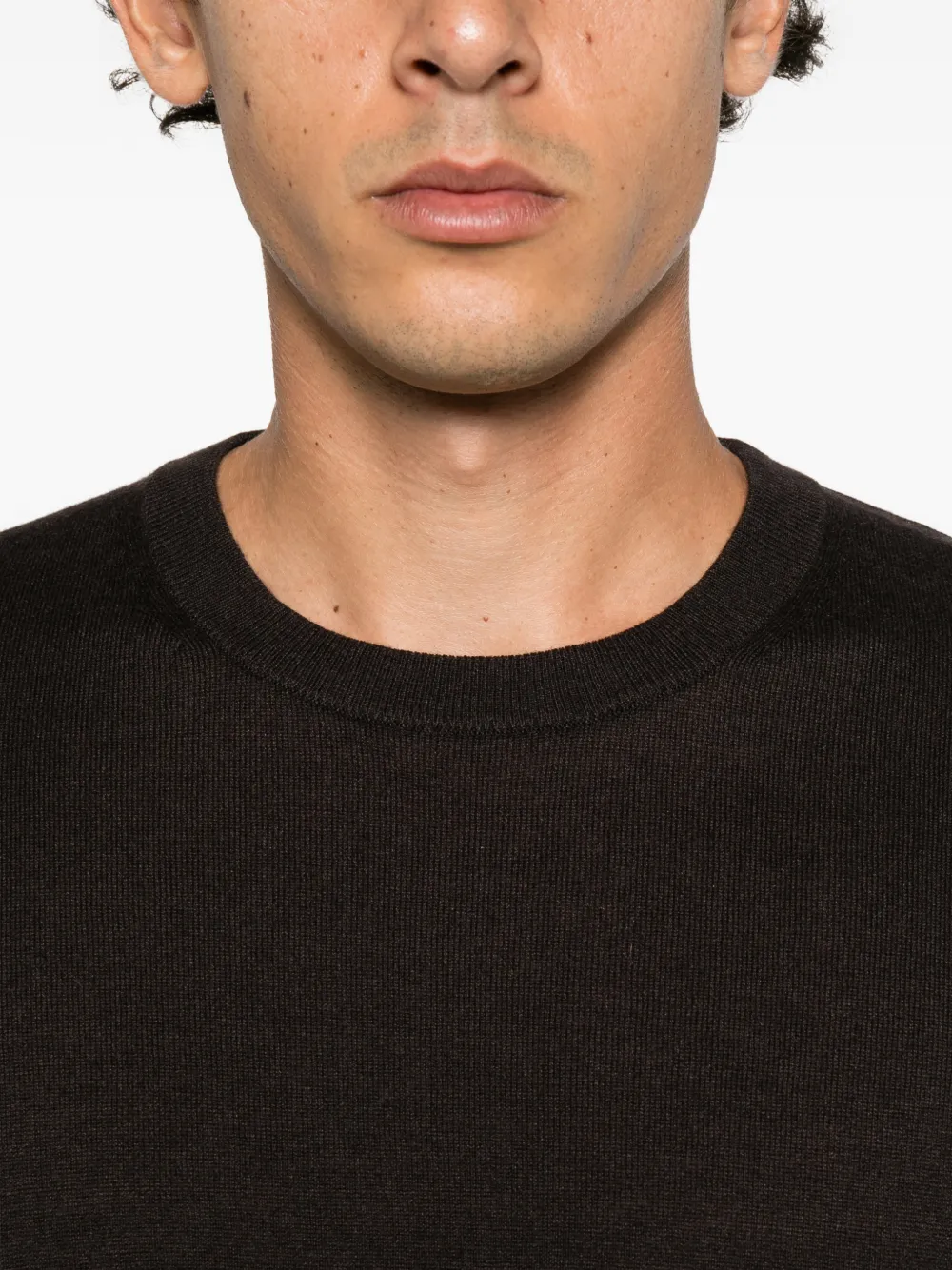 Kangra fine-knit crew-neck sweater Bruin