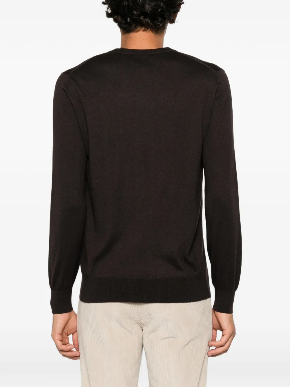 Kangra fine-knit crew-neck sweater Bruin
