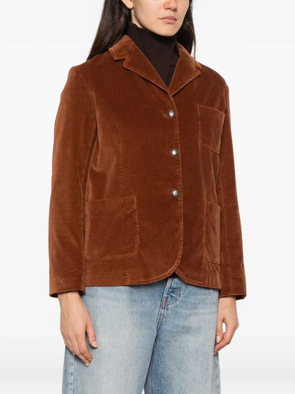 Circolo 1901 corduroy single-breasted blazer Bruin