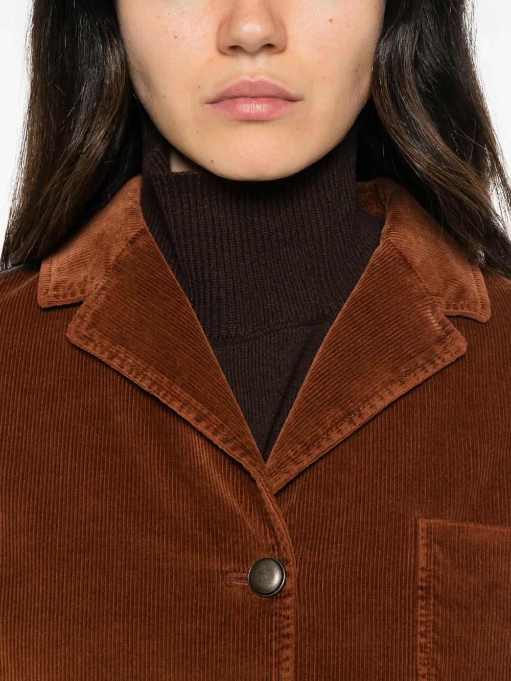 Circolo 1901 corduroy single-breasted blazer Bruin