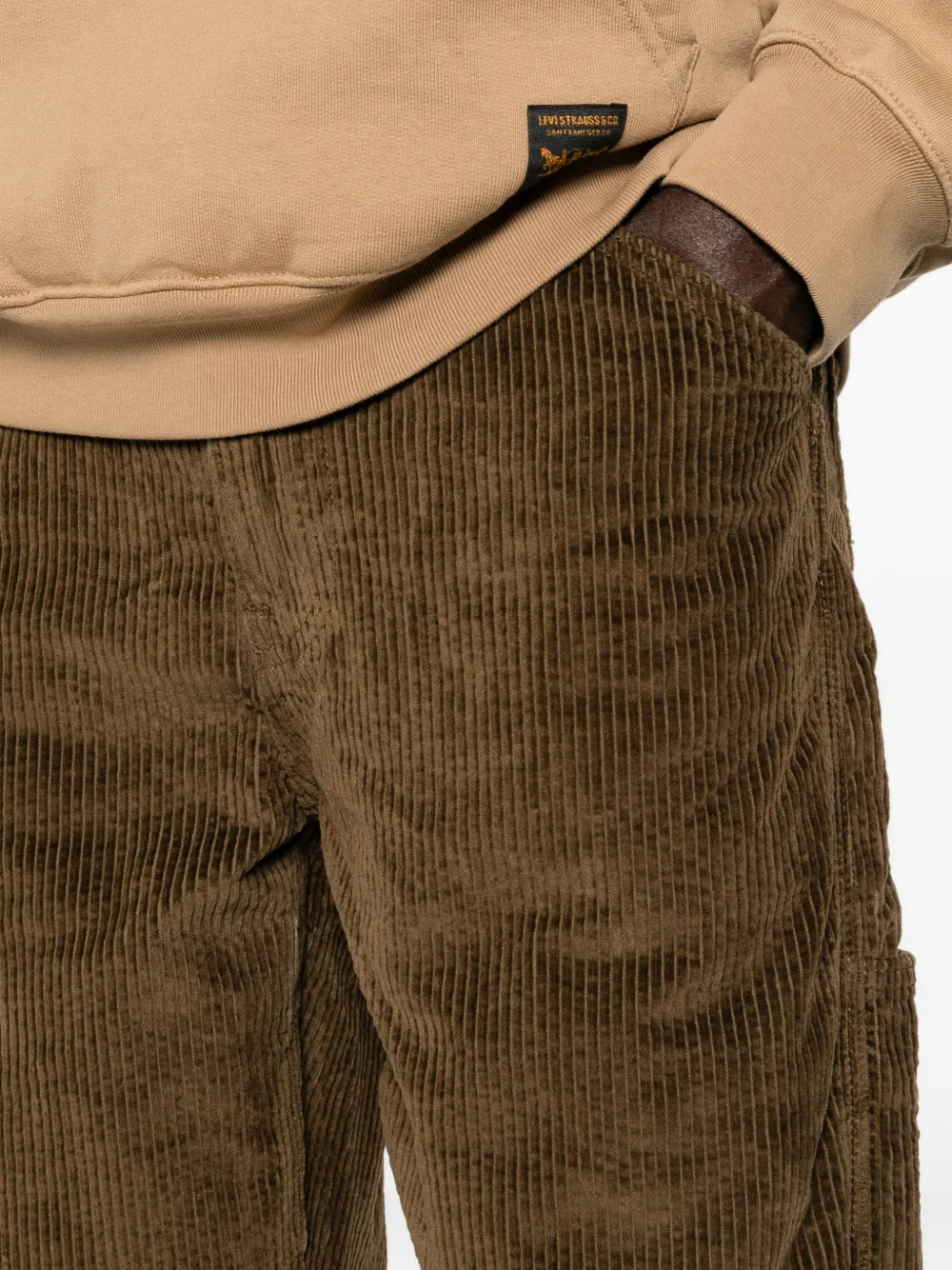 Levi's Ribfluwelen timmermansbroek Bruin