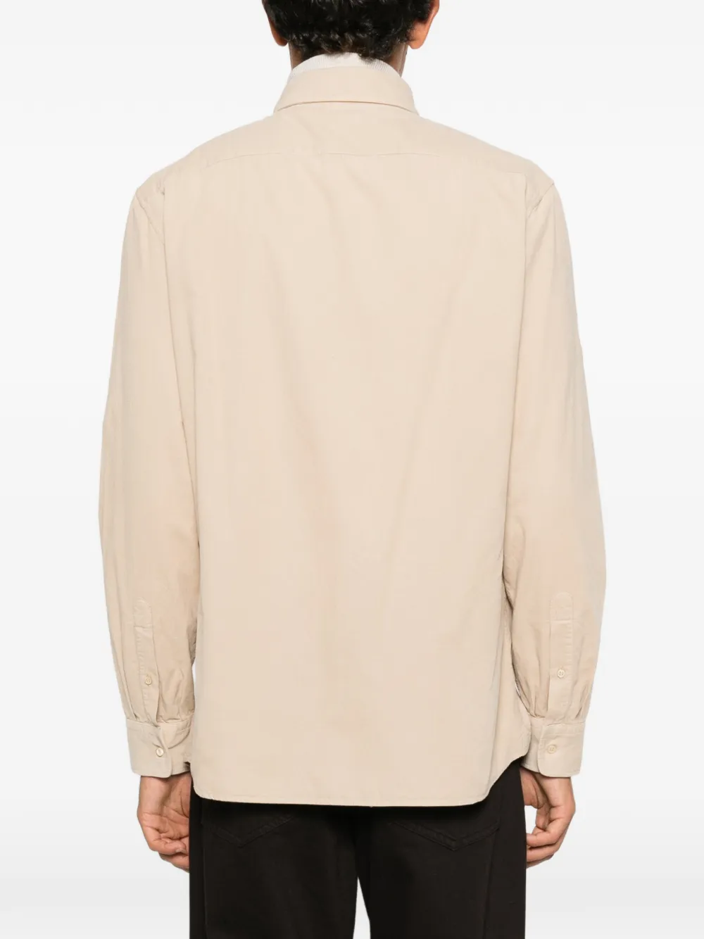 Brunello Cucinelli Ribfluwelen overhemd Beige