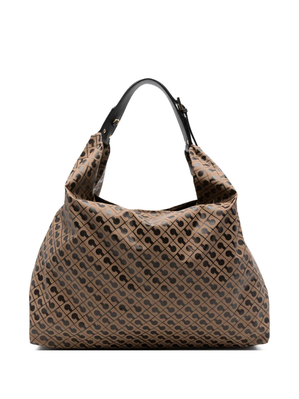 Gherardini monogram-print shoulder bag - Braun
