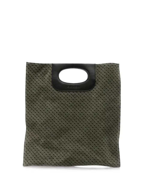 Gherardini monogram-pattern leather-trim tote bag