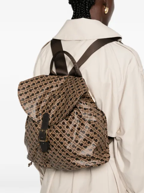 Gherardini monogram-print buckle-fastening backpack