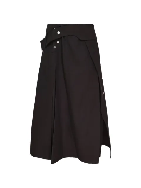 3.1 Phillip Lim falda midi con botones de presión