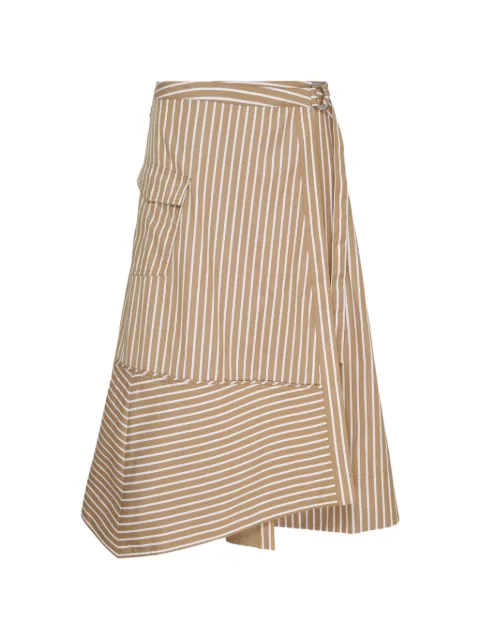3.1 Phillip Lim falda asimétrica con rayas estampadas