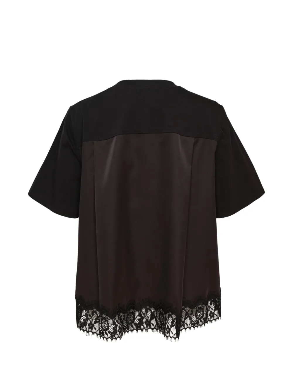 3.1 Phillip Lim T-shirt met kanten afwerking Zwart